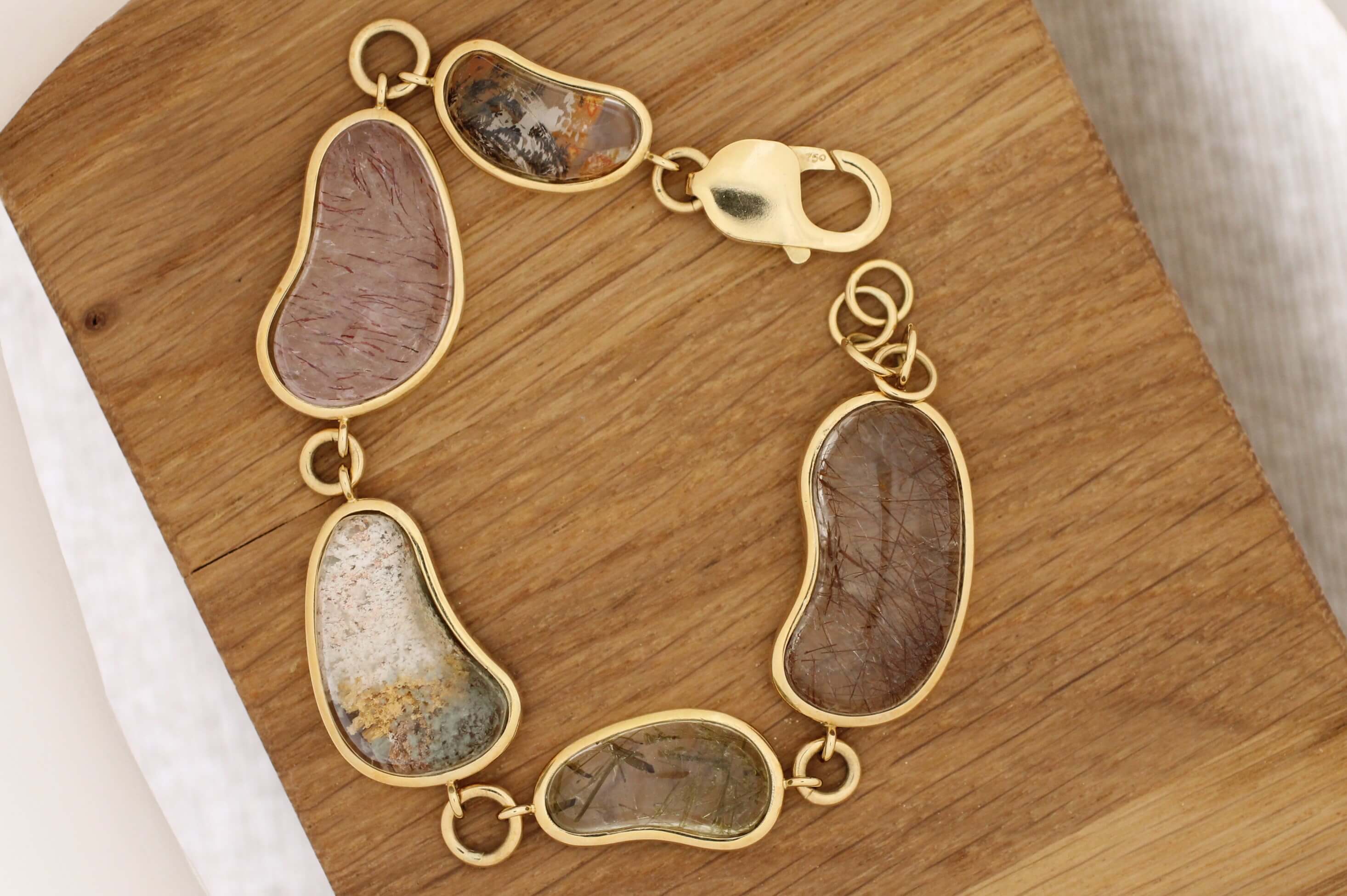 Gold and Minerals Bracelet