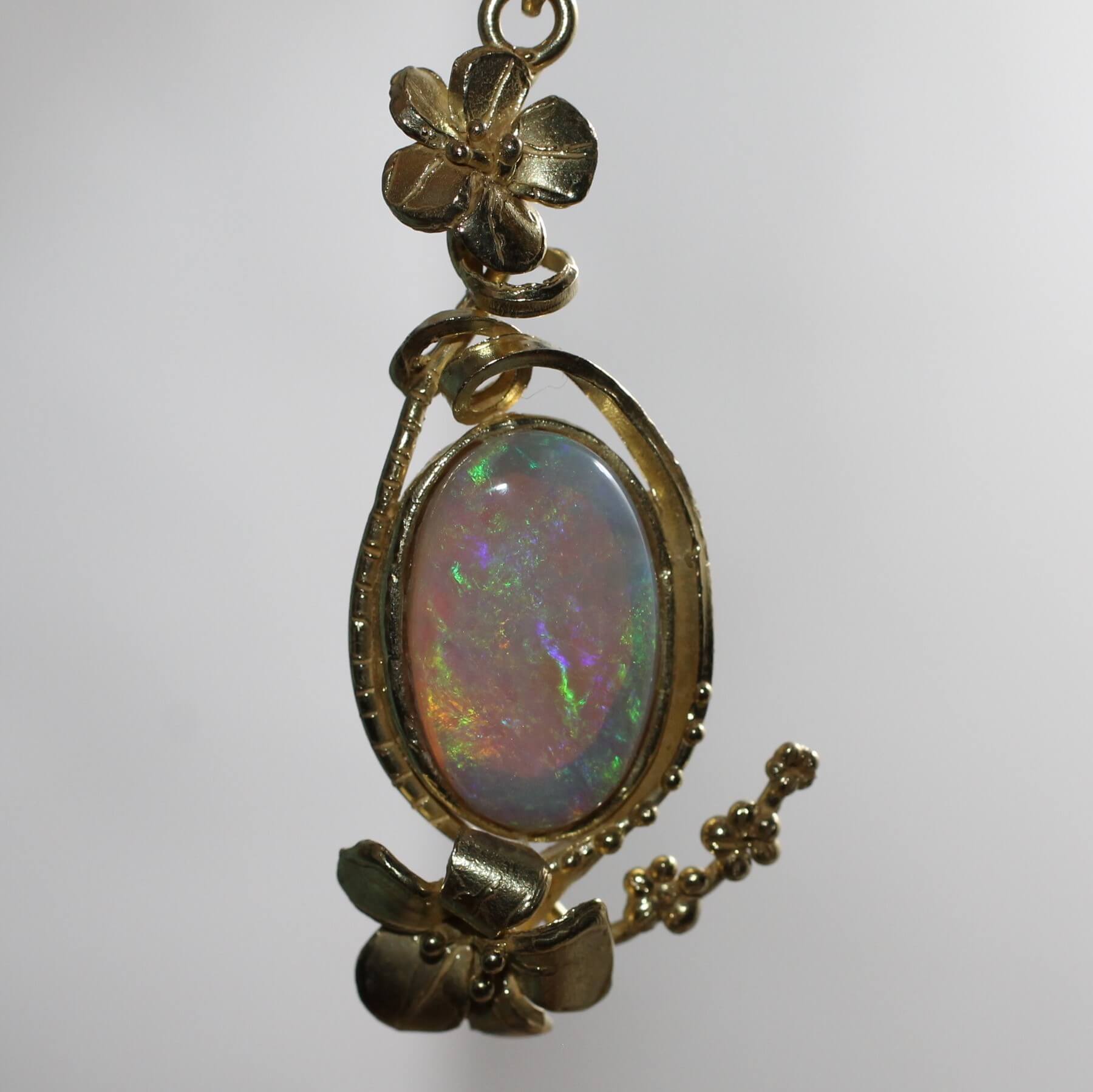 Gold and Australian Opal Pendant