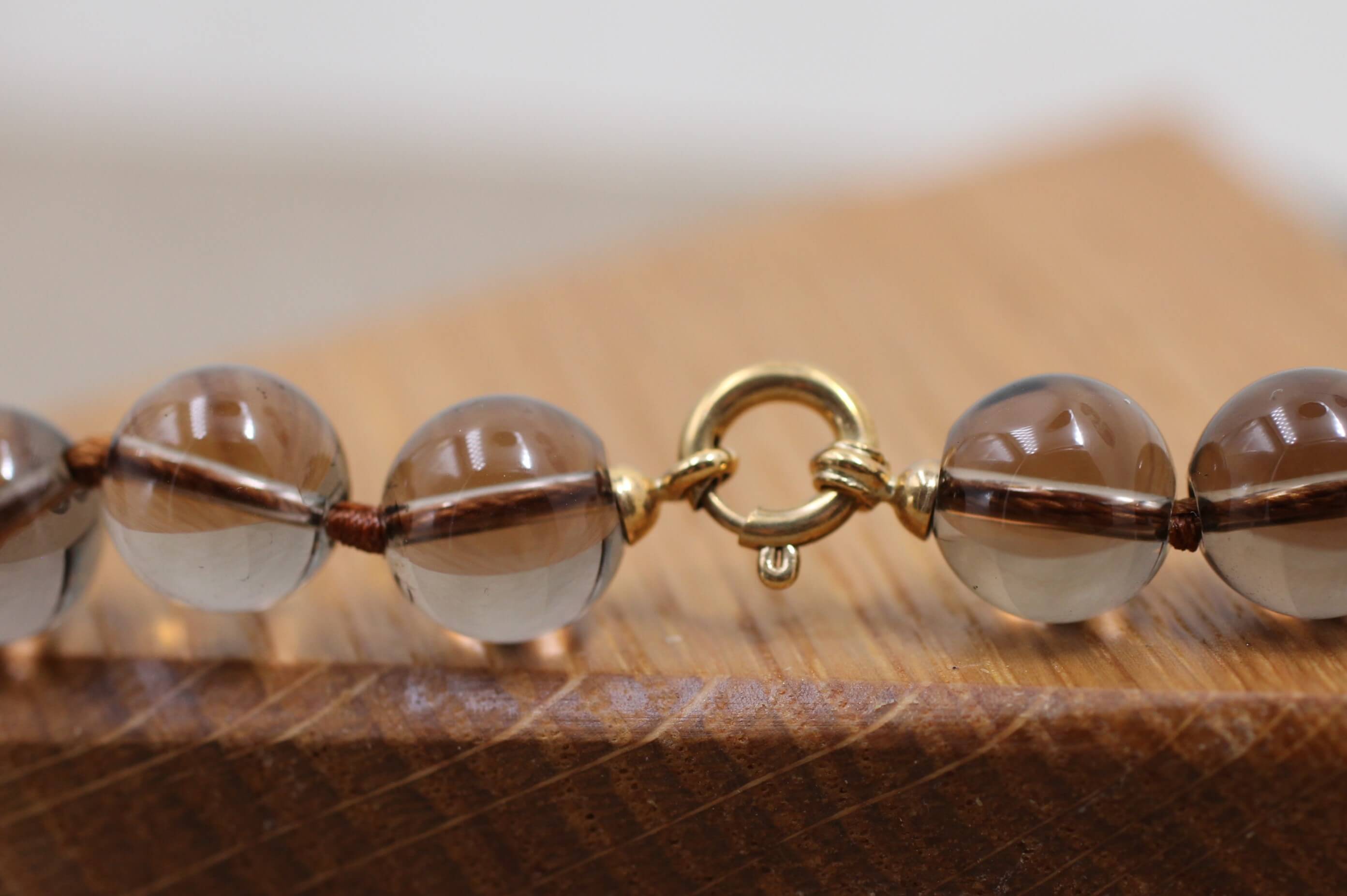 Gold and Smoky Quartz necklace