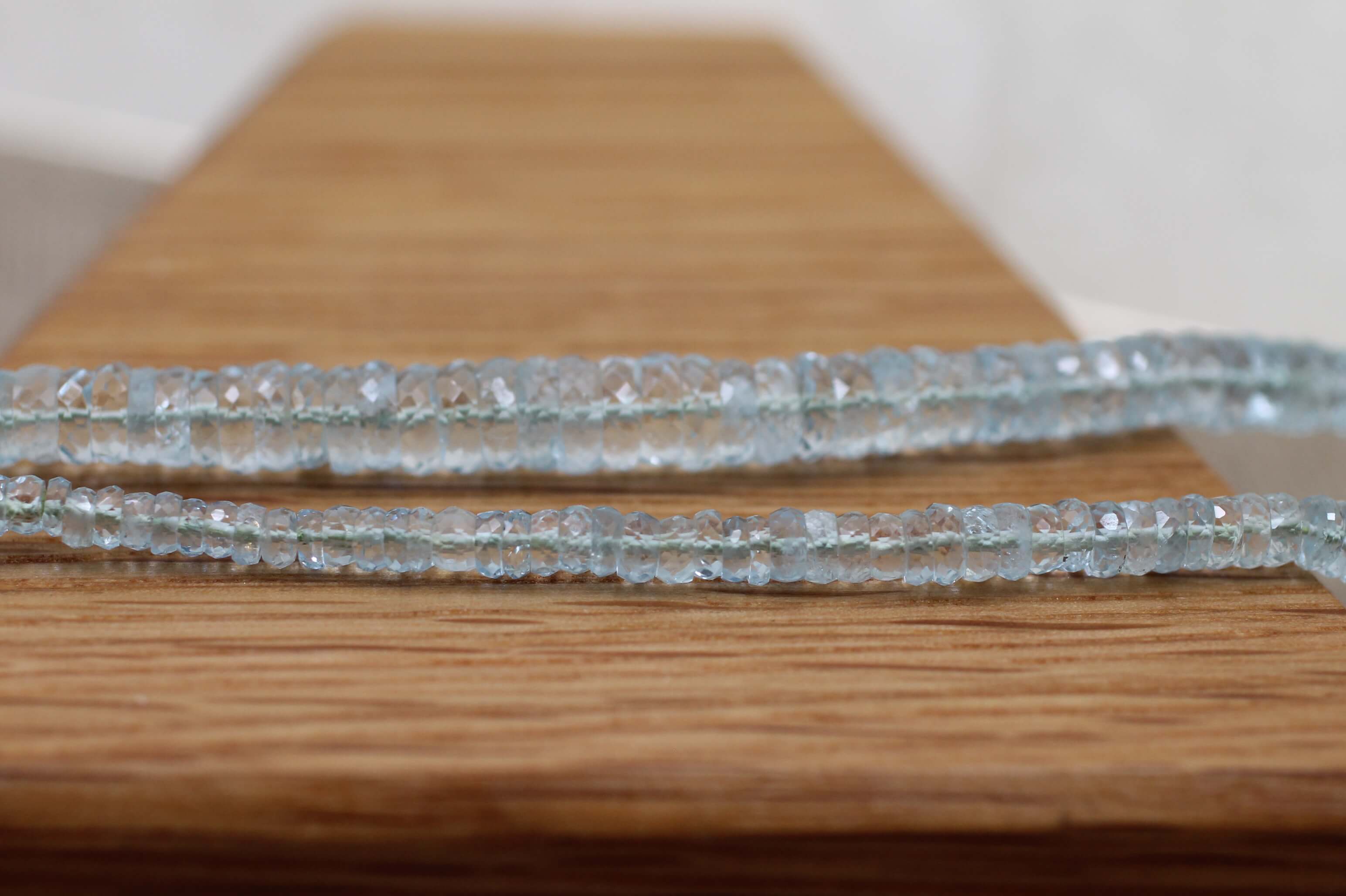 Gold and Aquamarine necklace