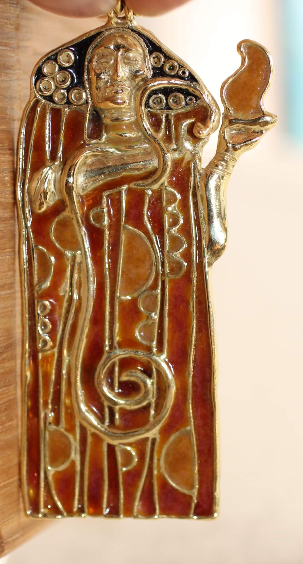 Gold and enamel Medicine Pendant